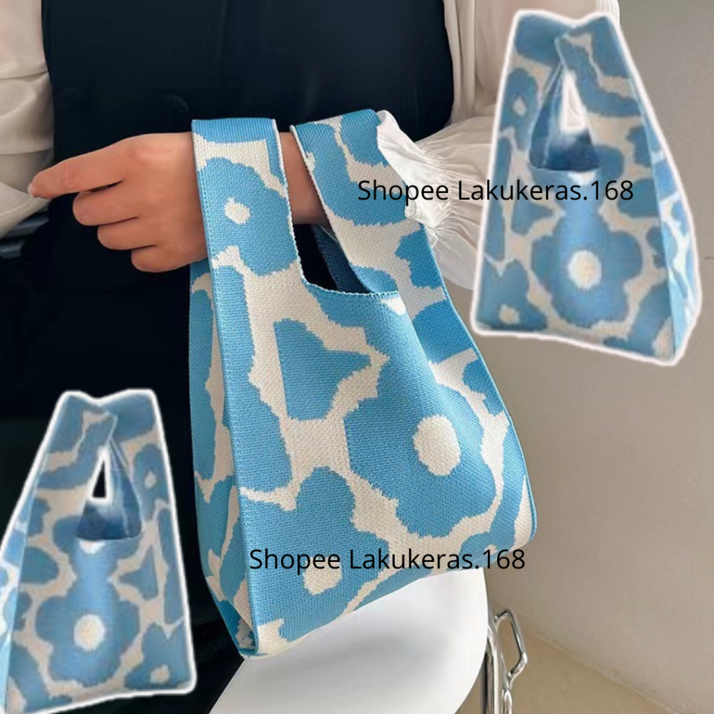 Tas Knot Bag Korean Style/ Tas Tote Bag Knitted Korean Hand Bag Tas Knot Bangkok