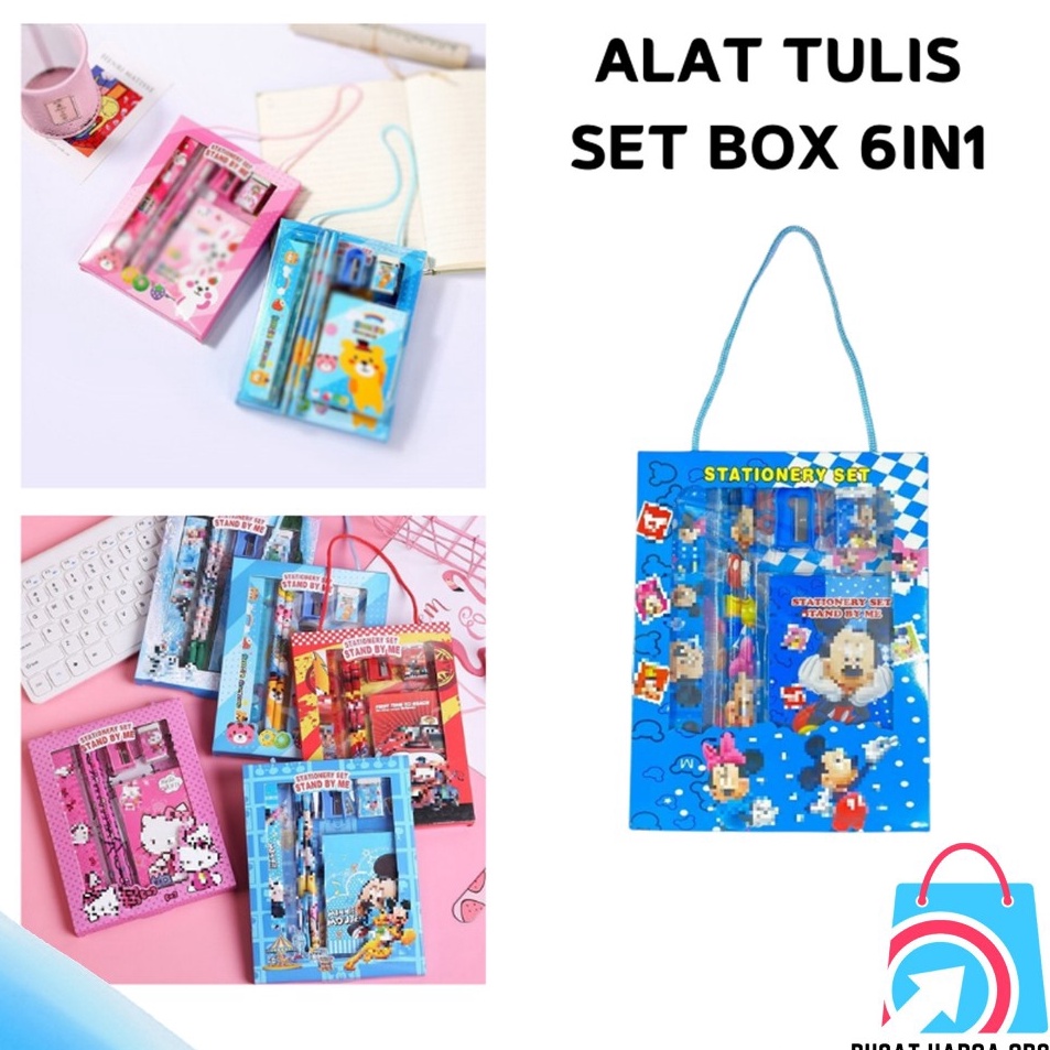 

MURAH MERIAH PHG Alat Tulis Set 6IN1 Stationery Set Lucu Karakter Set Perlengkapan Alat Tulis Sekolah AnakAnak TK Murah t