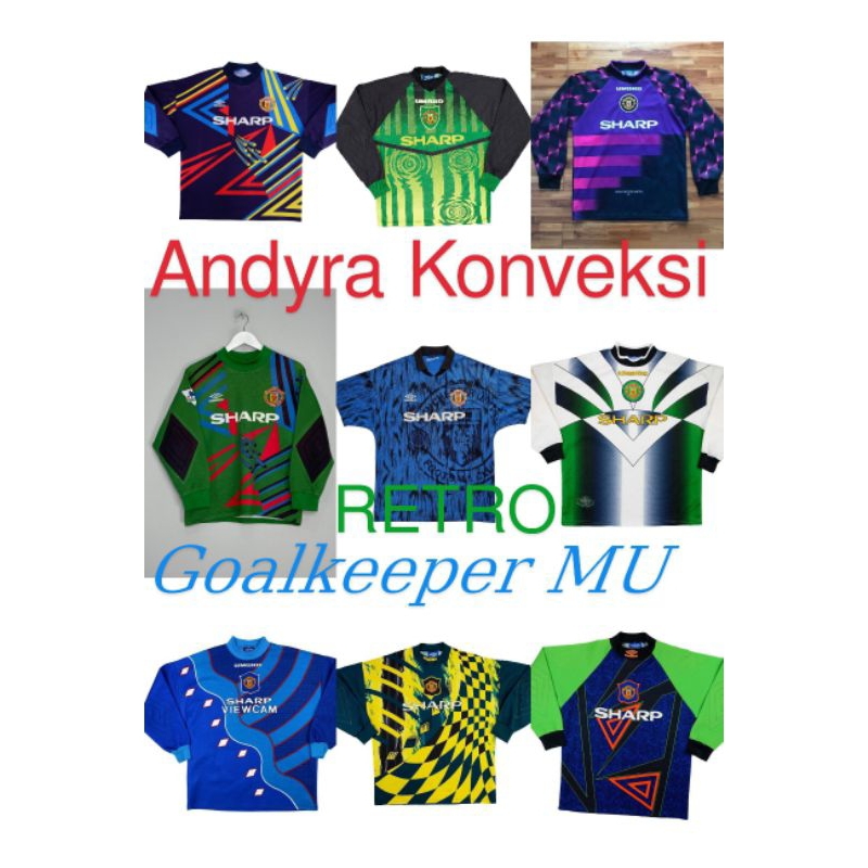 Retro Jersey Kiper / Goalkeeper Manchester United Retro - FULL PRINTING - Free Custom Name set