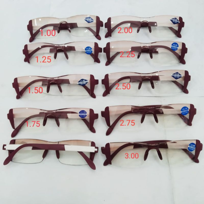 Kacamata Baca Plus Dua Lensa