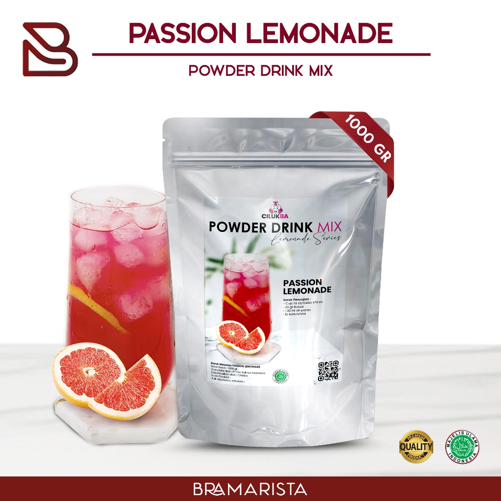 

Bubuk Minuman Instan Rasa Passion Lemonade 1kg / Powder Drink Mix