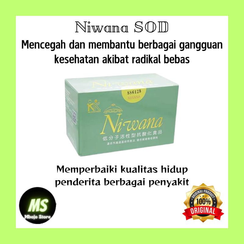Niwana SOD Suplemen Antioksidan Tinggi Herbal Alami (30 sachets @3gr)
