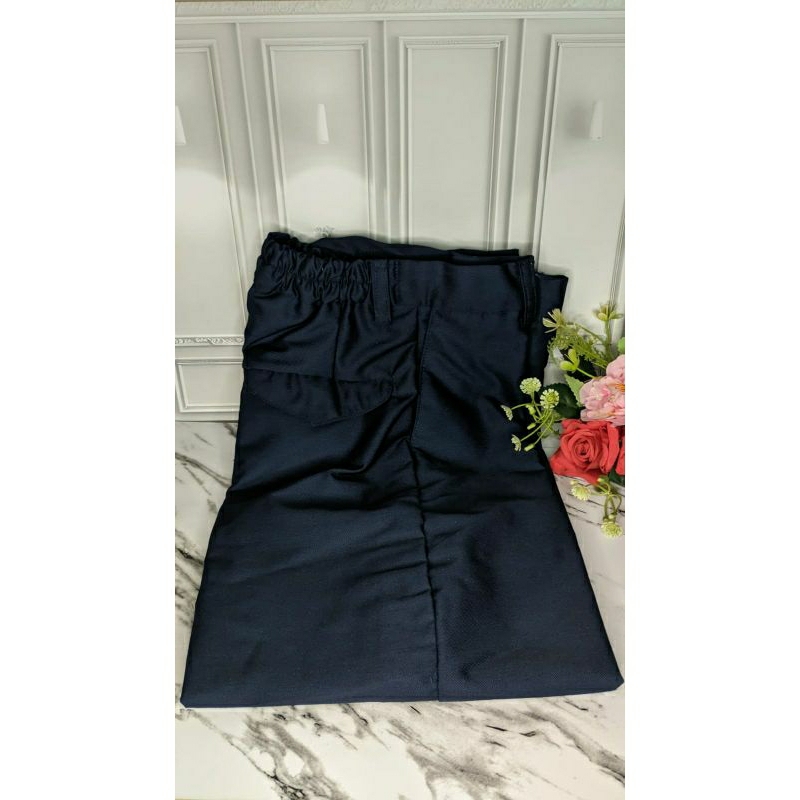 CELANA HW SERAGAM SEKOLAH BIRU DONGKER PINGGANG KARET