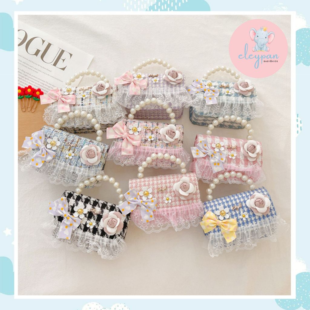 Tas Mutiara Anak Perempuan Korea Style Sling Bag Tas Fashion Remaja Aksesoris Anak Cewek