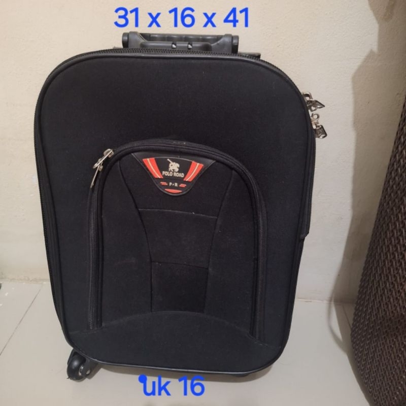 Koper Koper branded Polo road roda empat
Ukuran 31 x 16 x 41
Ukuran kabin pesawat 
Limited edition 
