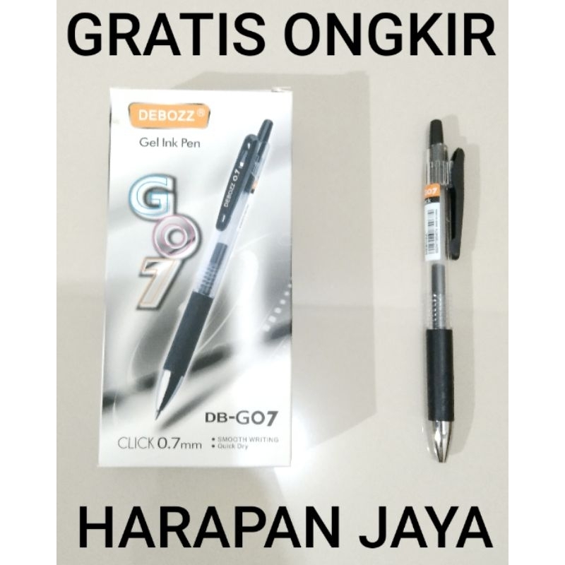 

Gel Pen DB-G07 DEBOZZ 0.7mm Per Lusin ( ISI 12 PCS )