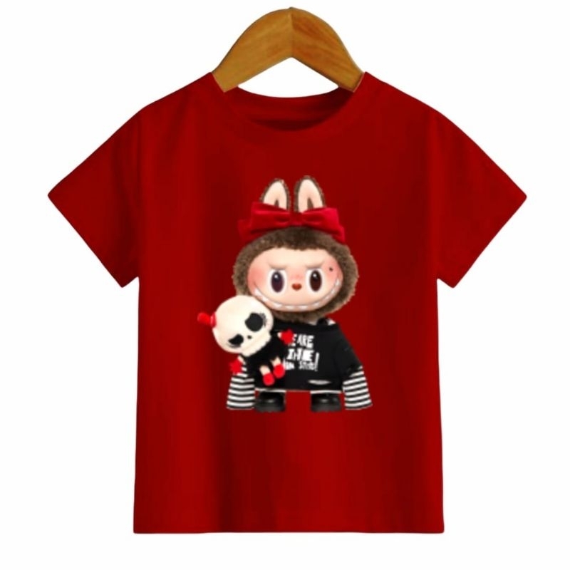 Baju kaos Atasan Anak Remaja juga Dewasa motip LABUU BUU TENGKORAK/Kaos labuu buu