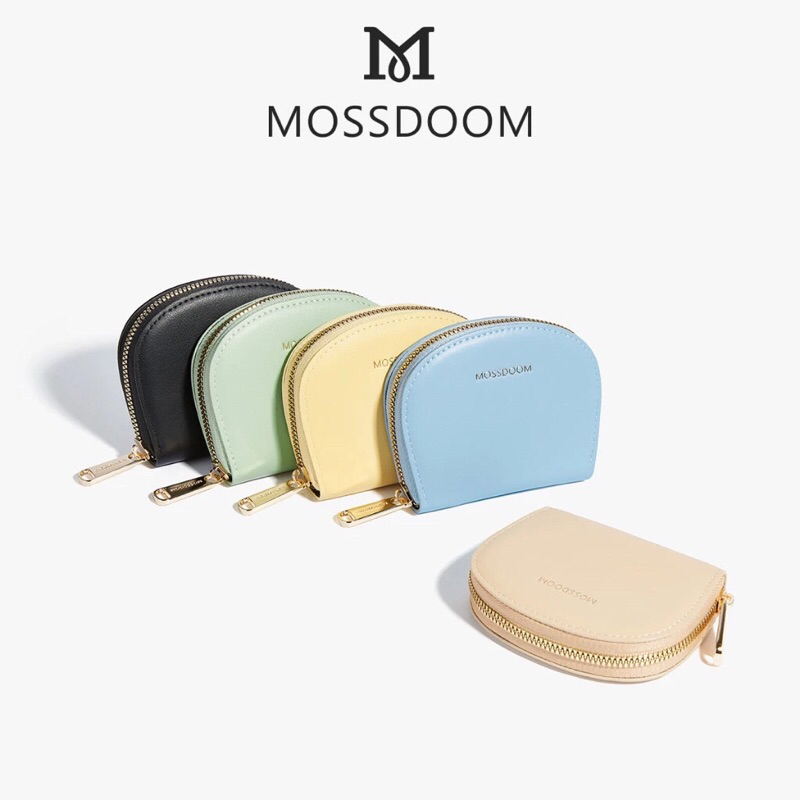 Mossdoom Dompet Kartu Elfrea Card Holder Setengah Bulat Wallet Zip Wanita