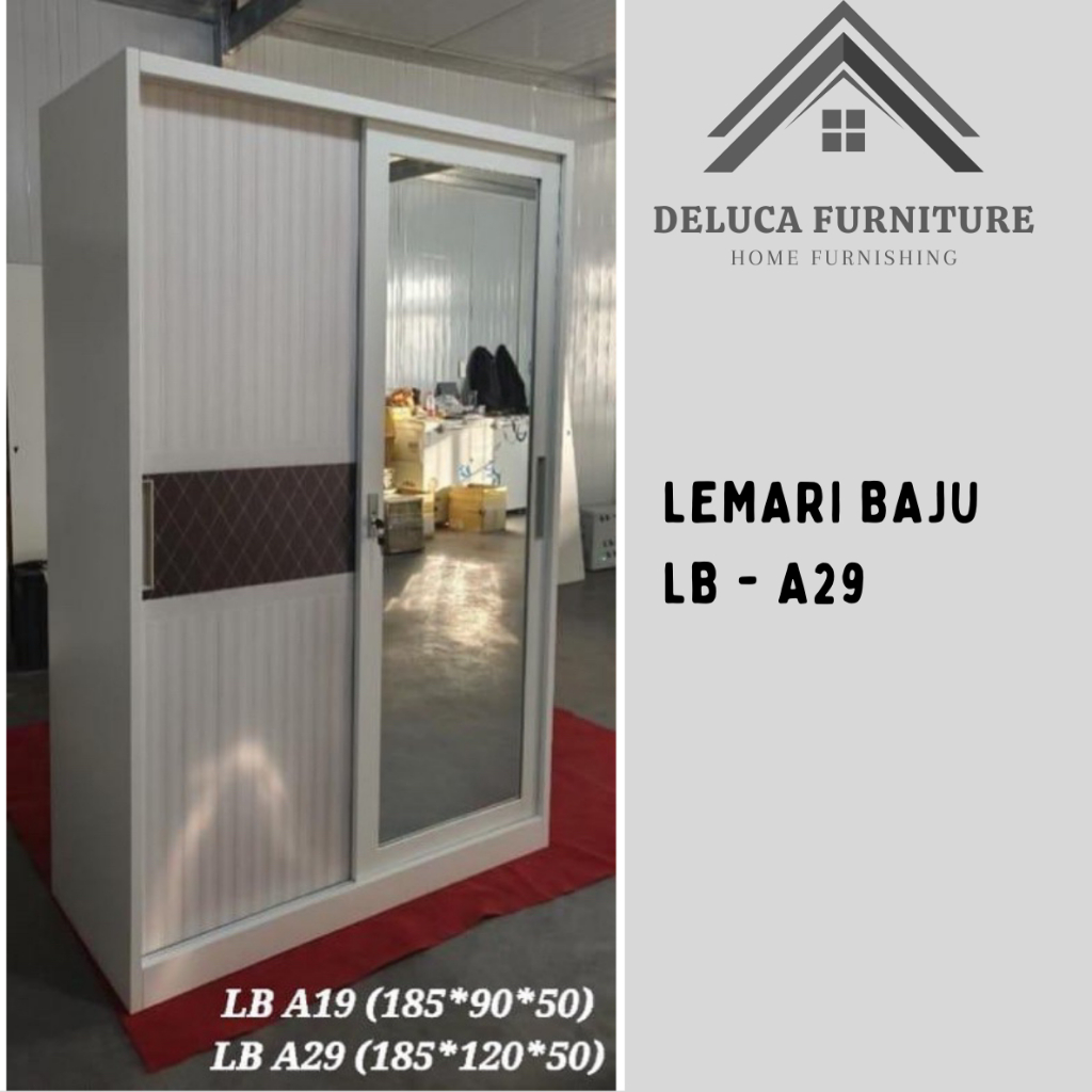 Lemari Baju Sliding Besi LB-A29 - Lemari Baju Sliding - Almari Baju - Lemari Baju Besi Jumbo