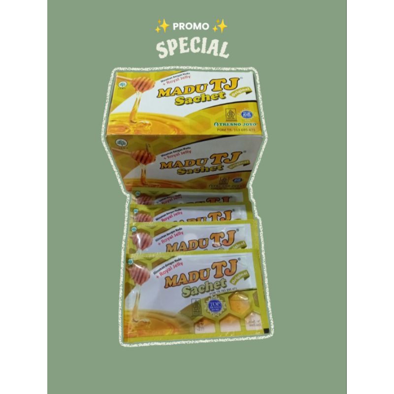 

PROMO 1 BOX Madu TJ Sachet 1 BOX isi 12 Sachet// rasa ORIGINAL