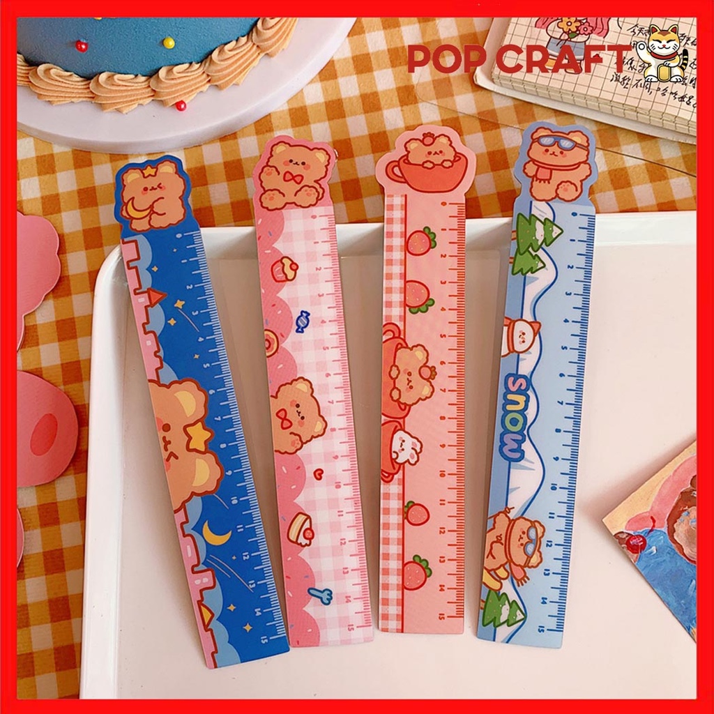 

PC Penggaris 15cm Kawai Lucu Cartoon Penggaris Alat Tulis Sekolah Motif Astronot ATK Penggaris AT36