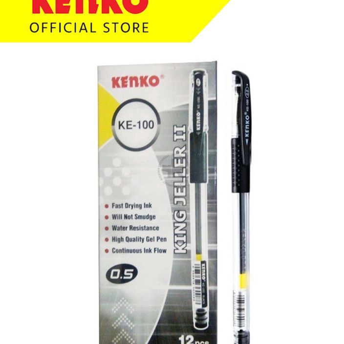 

MURAH MERIAH Pulpen Gel Kenko KE1 King Jeller 5mm 1pak12pcs