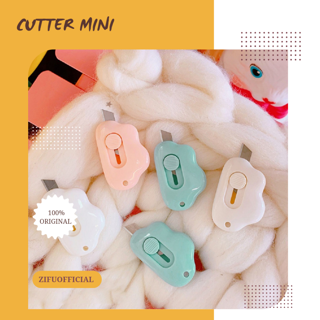 

ZIFU ▪︎ Cutter Mini Karakter Bentuk Awan Lucu Pisau Kecil Pemotong Kertas Portable