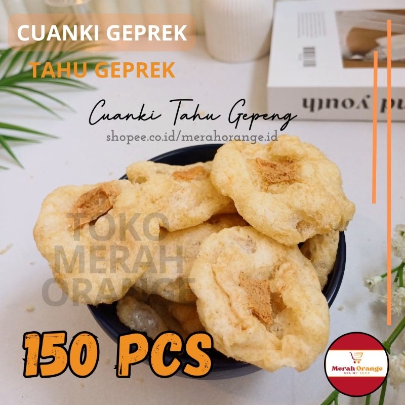 

CUANKI GEPREK 150 Pcs Tahu Kotak Geprek Lidah Bulat Pelengkap Baso Aci, Seblak dan Cuanki