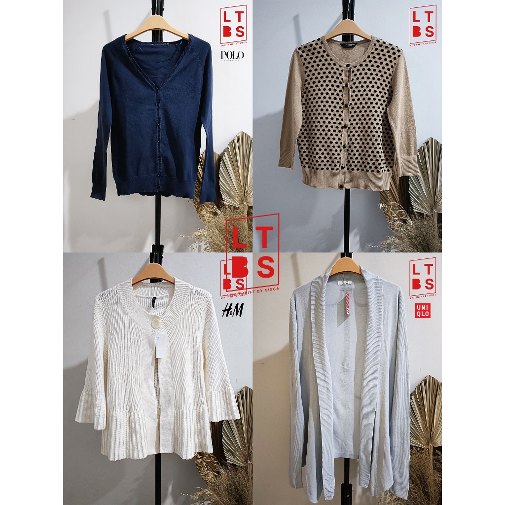 CARDIGAN RAJUT Wanita Z4RA P0L0 H8M UN1QL0 Korean Style Knit Outer LTBS.id