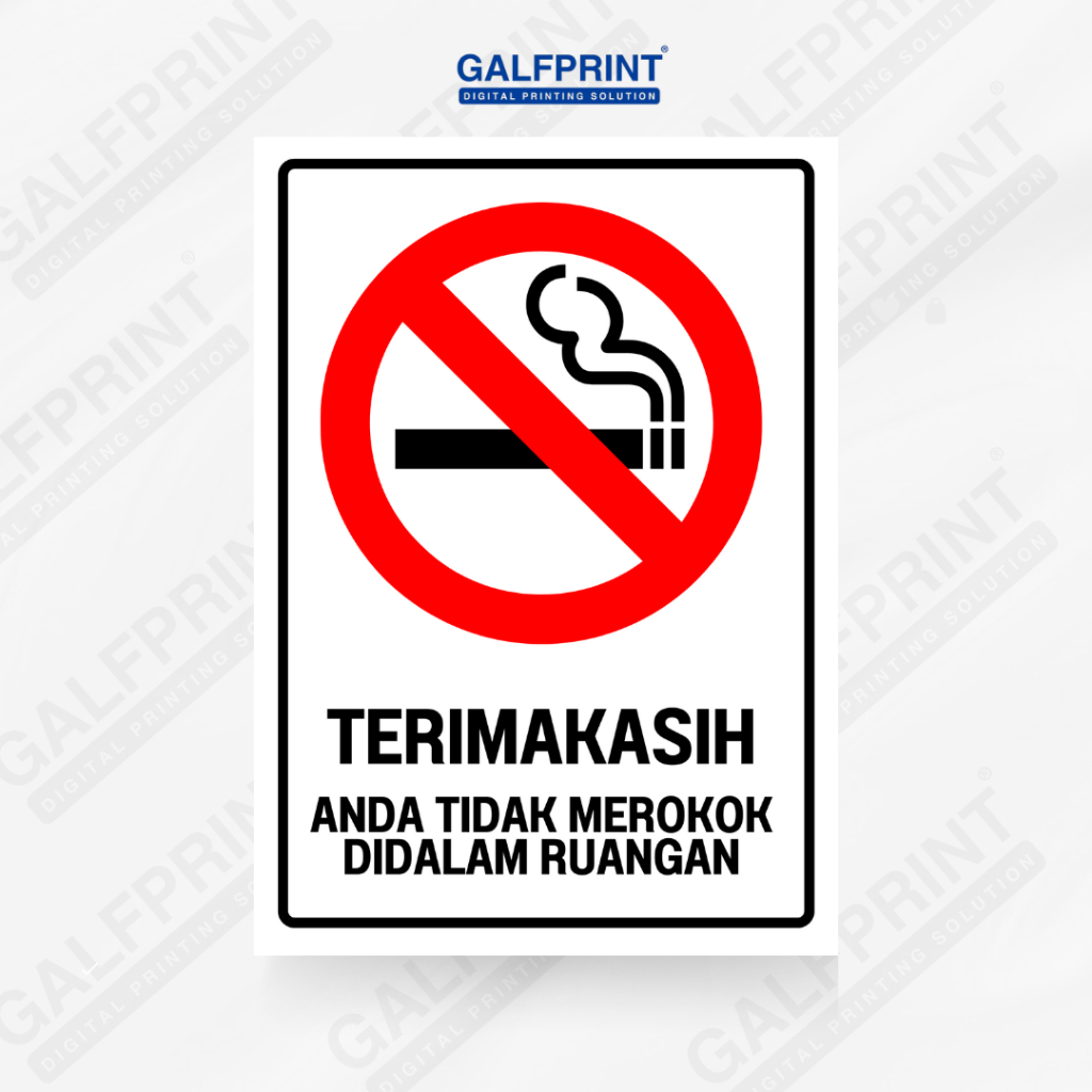 

GALFPRINT STIKER TERIMAKASIH TIDAK MEROKO DALAM RUANGAN