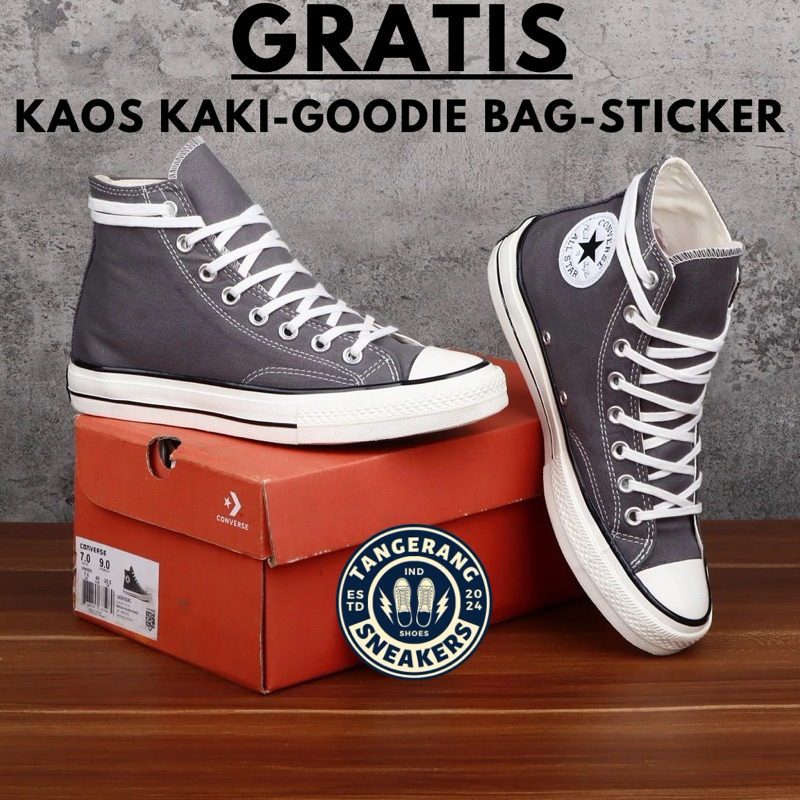 Sepatu Converse 70s Hight Gray | Sepatu Pria Wanita | Converse Tinggi | Sepatu Sekolah Abu
