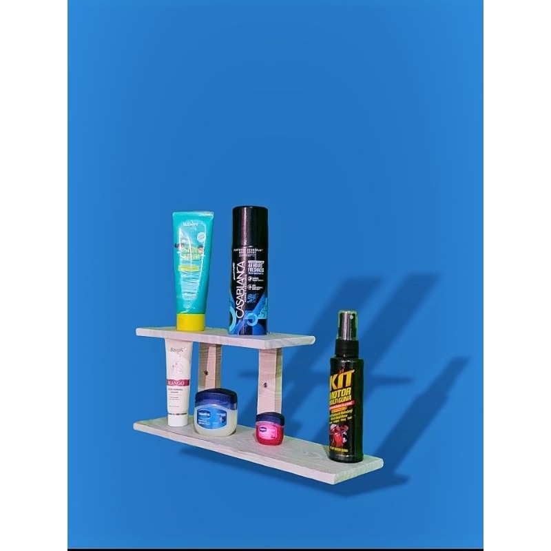 rak dinding tempel/rak dinding aesthetic/ambalan dinding/rak buku tempel