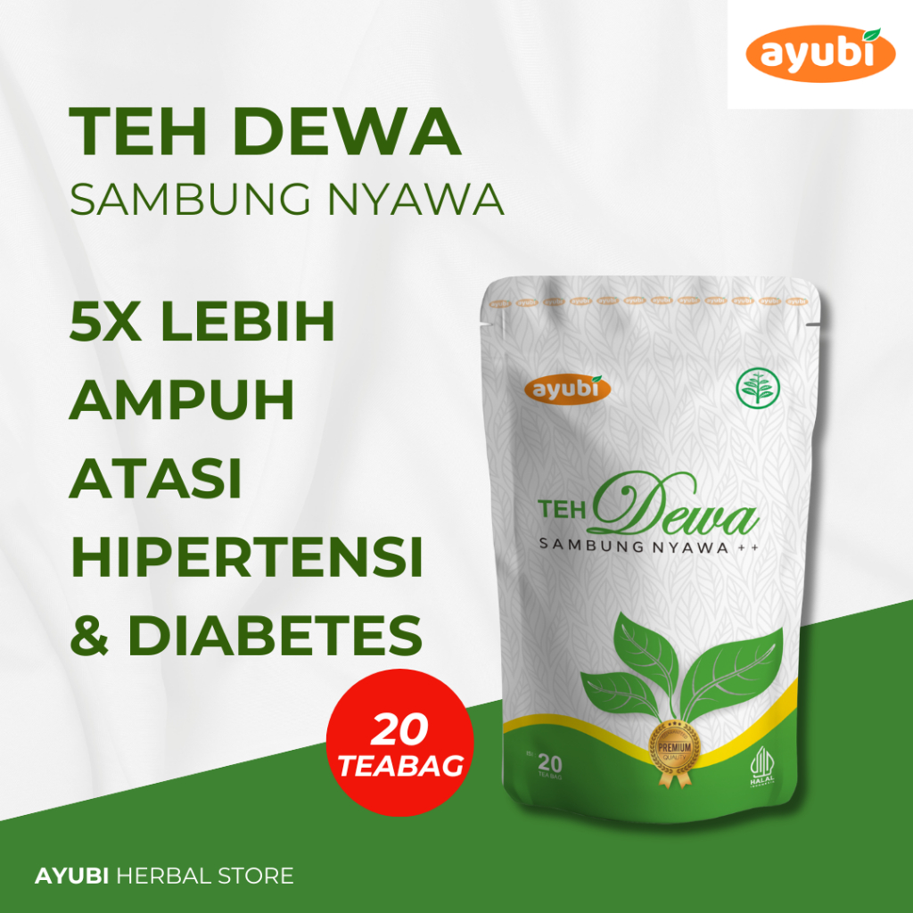 

AYUBI DEWA SAMBUNG NYAWA Original Obat Teh Herbal Darah Tinggi Jantung Kolesterol Asam Urat isi 20