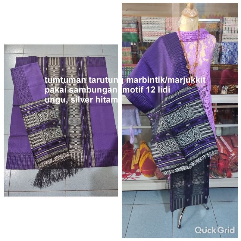 songket tumtuman, iccor dan pucca klasiktarutung tenun tangan pakai sambungan