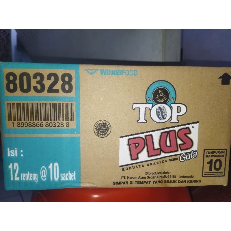 

kopi top coffee plus 1 dus isi 12 renteng