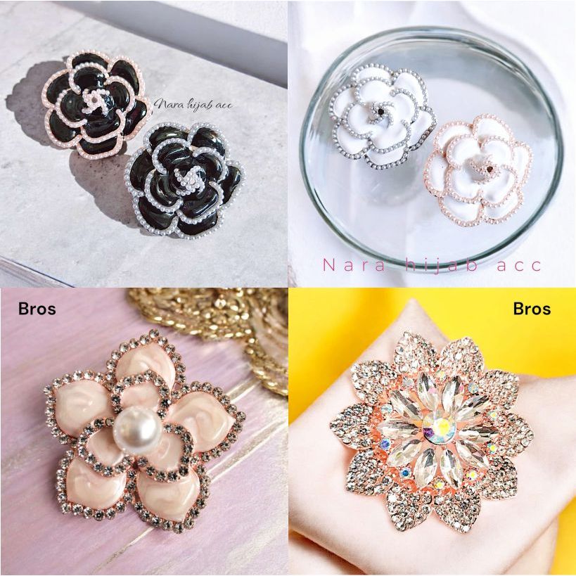 Bros Jilbab Simple Elegan Bunga