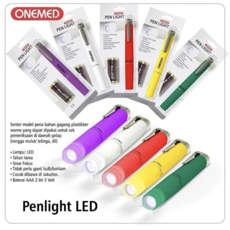 Penlight Lampu Senter Medis LED Putih Onemed / Senter Medis LED lampu Putih Onemed