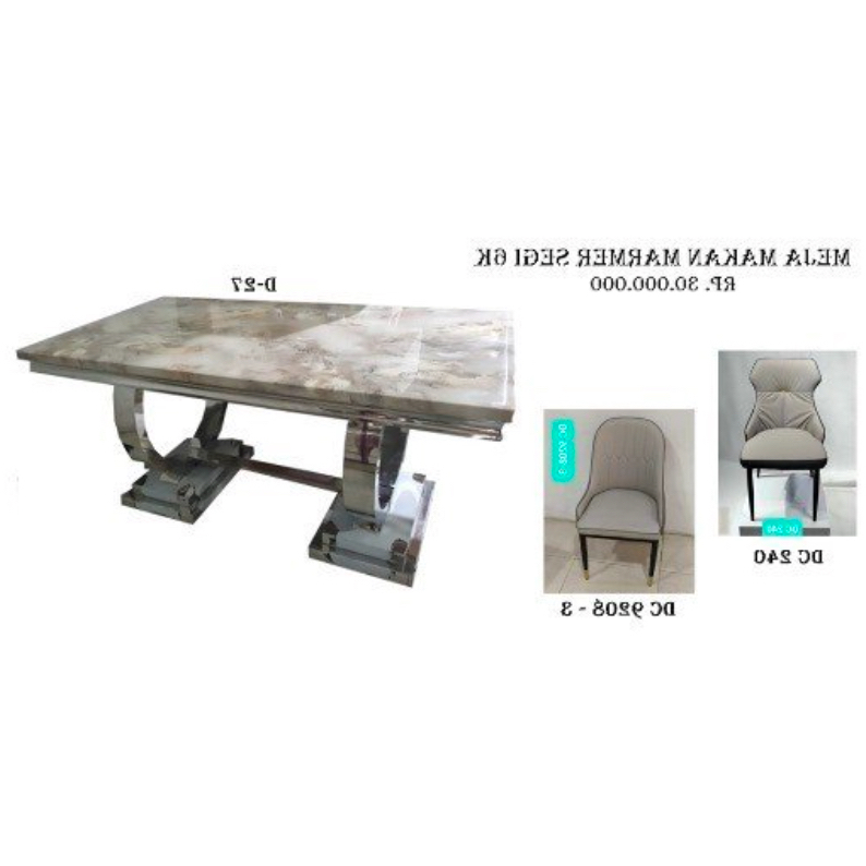 MEJA MAKAN BATU MARMER 6K