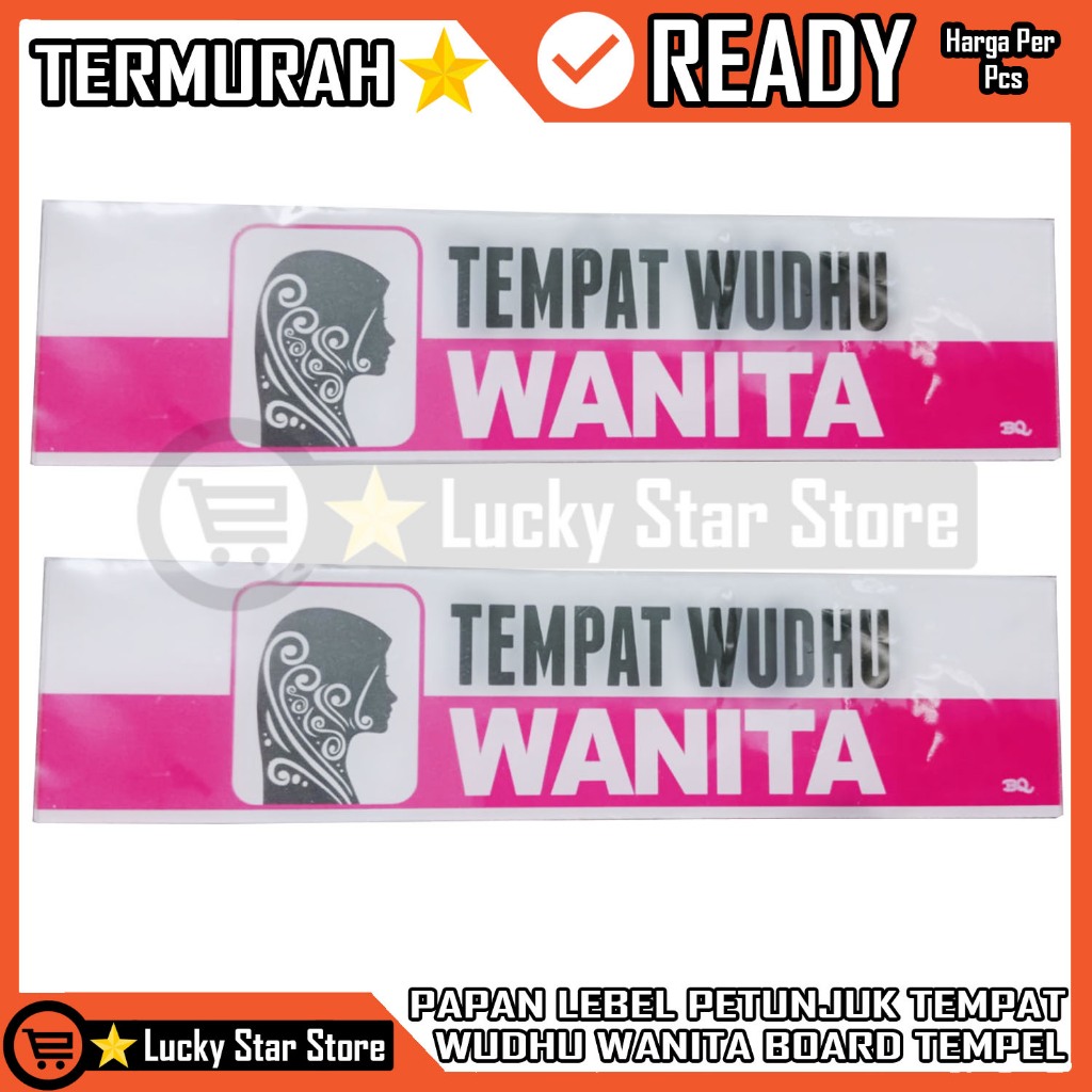 

Sign Board Petunjuk Tempat Wudhu Wanita Papan Akrilik Stiker Tulisan Ruangan Akerilik Label Lebel Lable Acrilyc Kuat Tempel Kaca Label Lengket Double Tape Gantung Rumah Kantor Masjid Musholla Boyko BQ