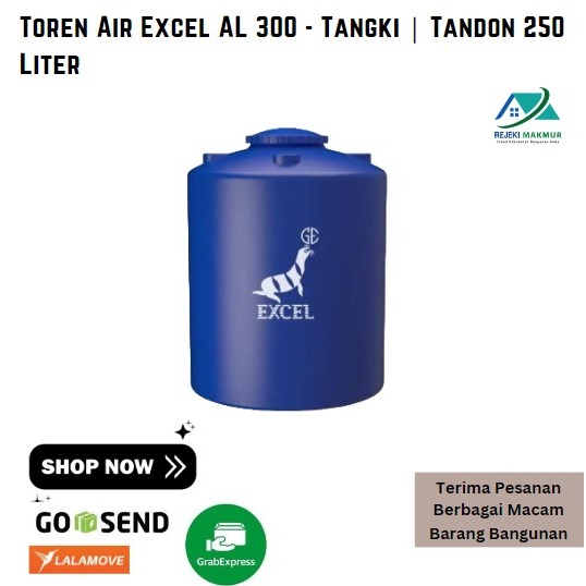 Toren Air Excel AL 300 - Tangki | Tandon 250 Liter