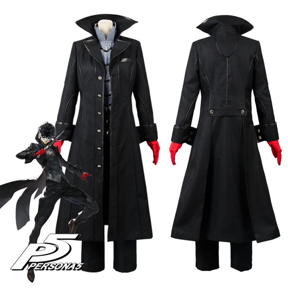 Cosplay Costume Persona 5 Joker Leading Character Hero Cosplay Costume with Red Gloves Adult Men