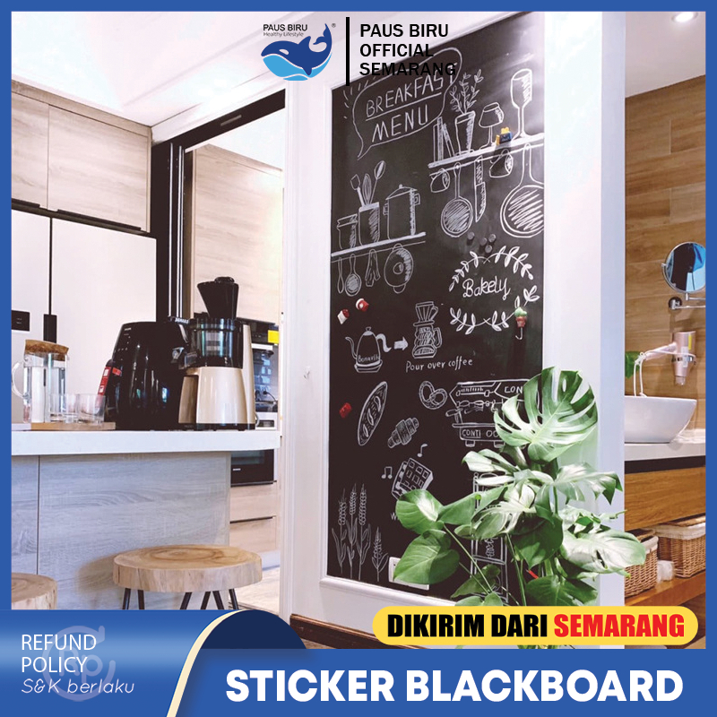 

Paus Biru - Stiker Papan Tulis Whiteboard Blackboard Spidol Kapur Hitam Untuk Belajar Anak Wallpaper Papan Tulis Untuk Cafe Restoran