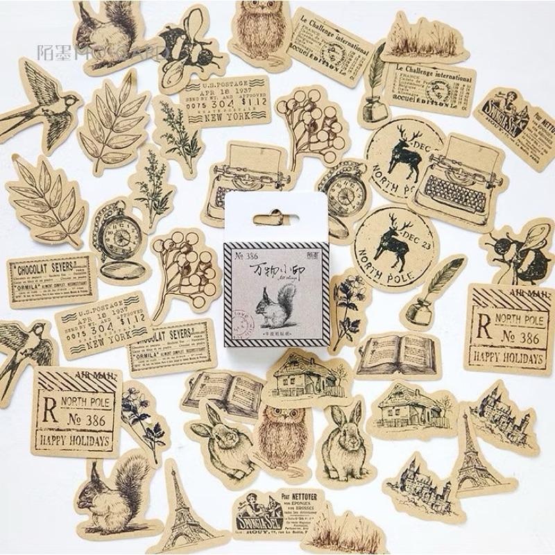 

ATK 46 Pcs All Things Deco Sticker DIY Scrapbook Stiker Lucu Kotak