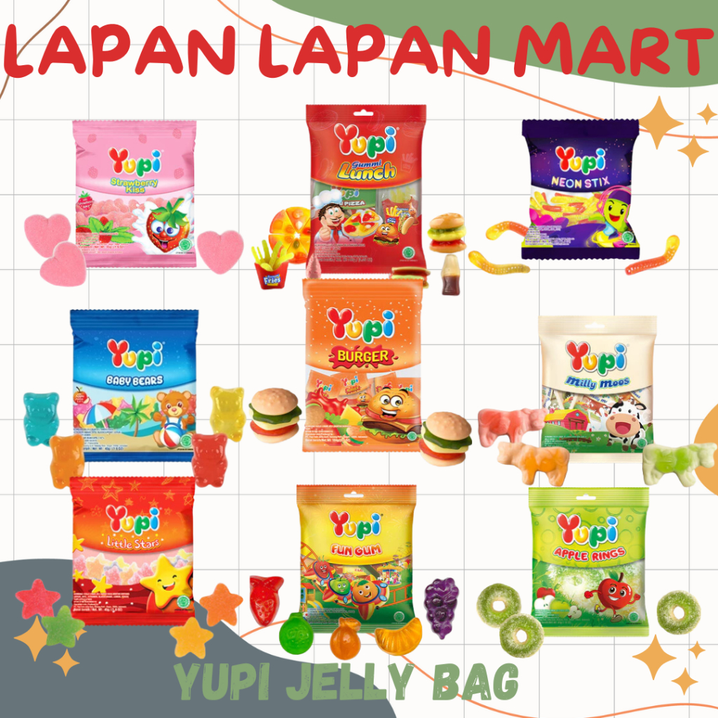 

Yupi Permen Lunak Bag Jelly (Besar)