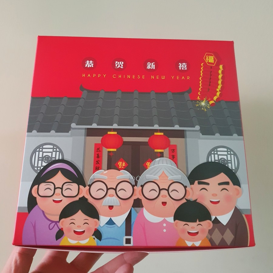 

10 pcs box imlek kemasan kue brownies ukuran 22x22x10cm family reunion cny