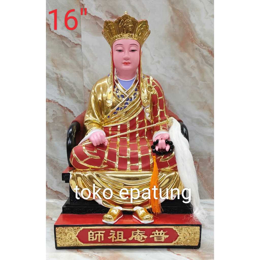 patung dewa poam hu co / po am - guru kwan kong - 16 inch - fiber - l2 - l24