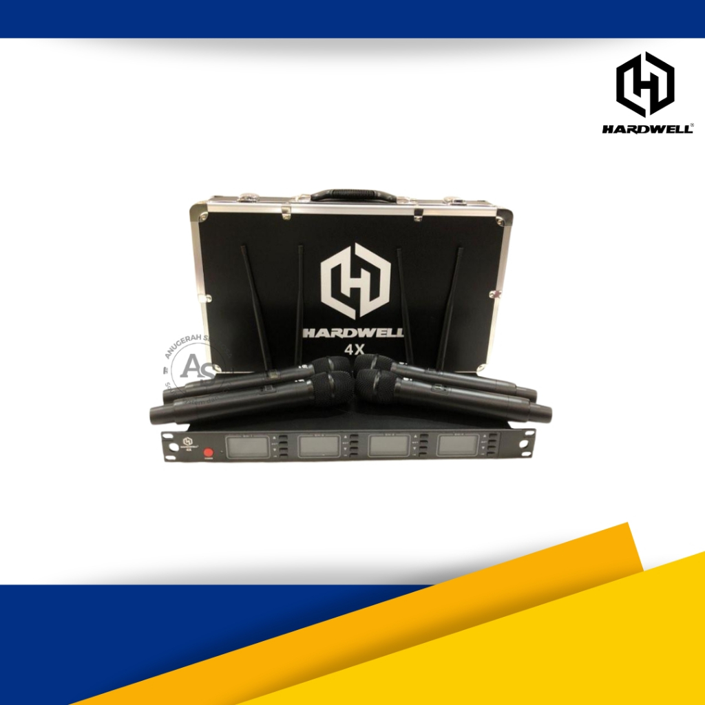 Mic Wireless Hardwell 4X Isi 4 Mic Pegang Original