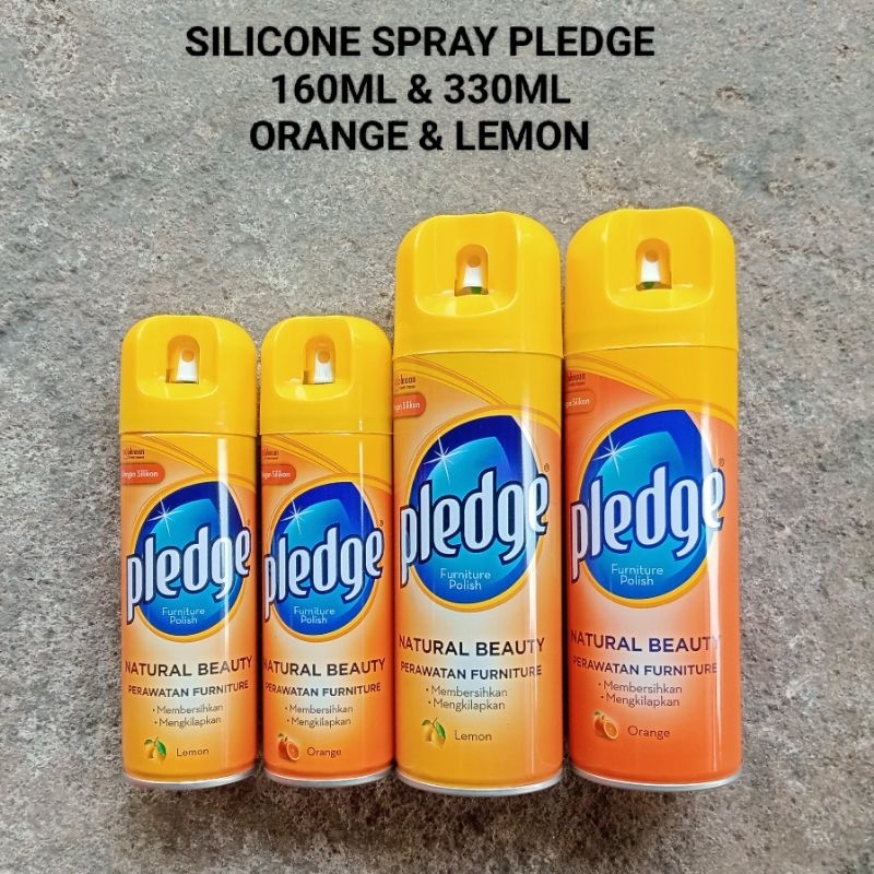 SILICONE SPRAY SPREY PLEDGE SEMPROT NATURAL BEAUTY LEMON & ORANGE PENGKILAP BODY MOTOR MOBIL DAN MEB