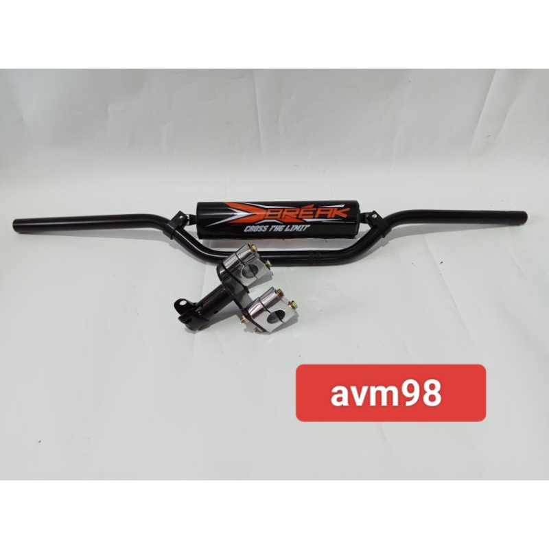 stang trail Alloy  + dudukan stang motor bebek dan matik