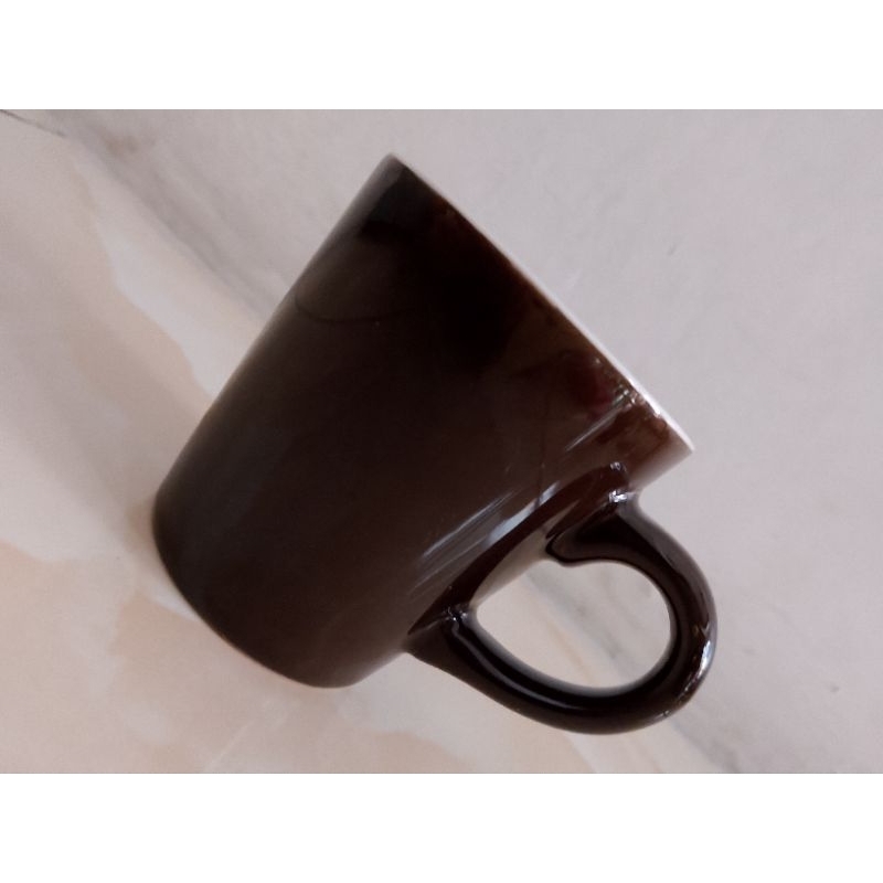 MUG CANGKIR MINI NESCAFE BROWN WHITE