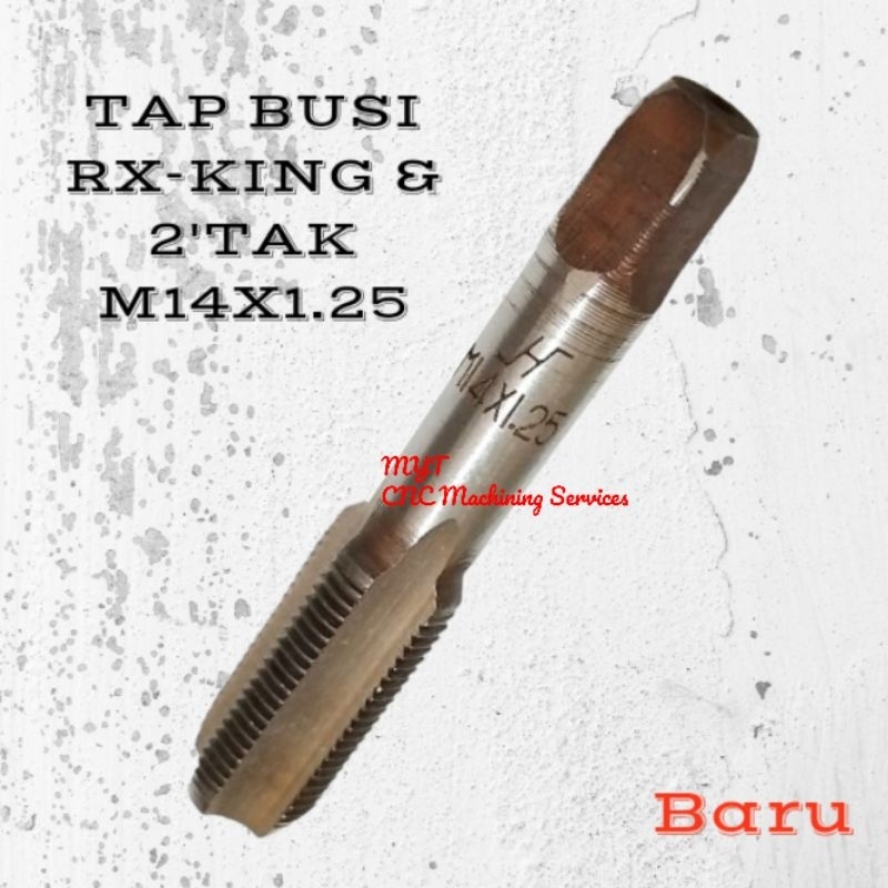 Tap lubang Busi motor RX king 2tak M14×1.25  hss baru