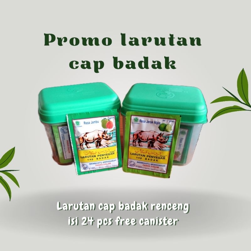 PROMO LARUTAN CAP BADAK SACHET FREE CANISTER