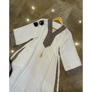 Mina Gallery - FAYOLA DRESS + Koleksi Hari Raya + Baju Lebaran + Gamis Putih + Gamis Wanita Cantik