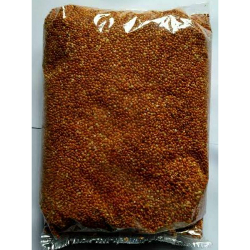 MILET Merah Biji Pakan Burung Perkutut Love bird Bersih