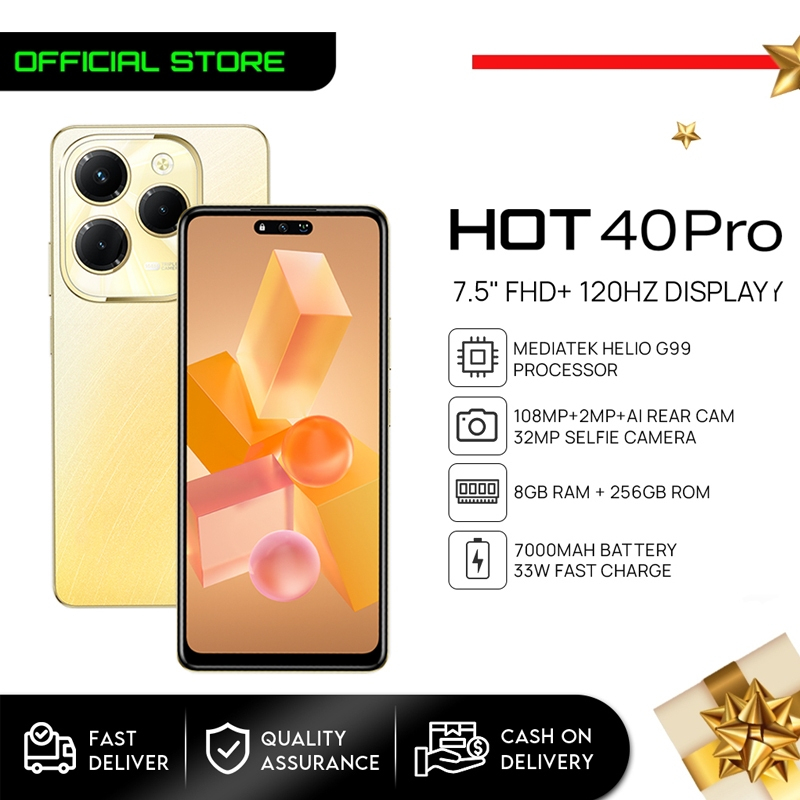 【Hot Products】HP Hot 40 Pro 16GB+512GB HD Handphone android 7000mAh 5G HP murah Smartphone 7.5inci D