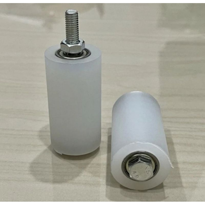 roda teflon 35mm / roda pagar nylon nilon pintu dorong baut stainless steel peredam suara pintu paga