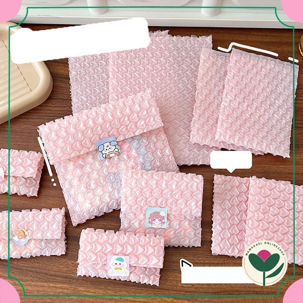 

Heart bubble bag kantong packing aksesoris kantong bubble motif hati lucu cute MK1721