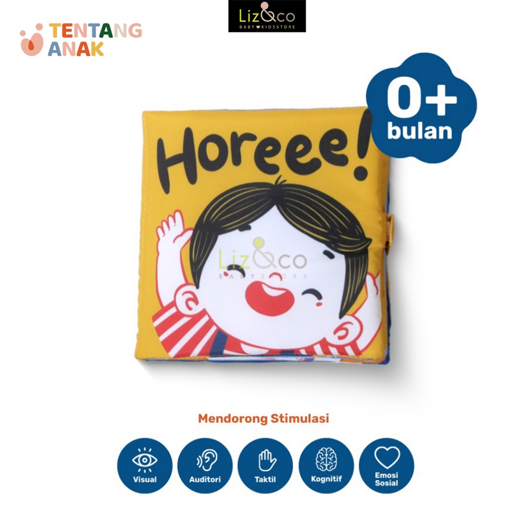 Tentang Anak - Soft Book Horeee - Buku Tummy Time - Buku 0-6 bulan