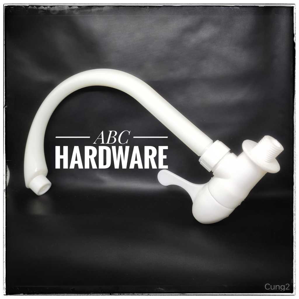 Kran Angsa Wastafel Plastik PVC - Keran Air Cuci Piring