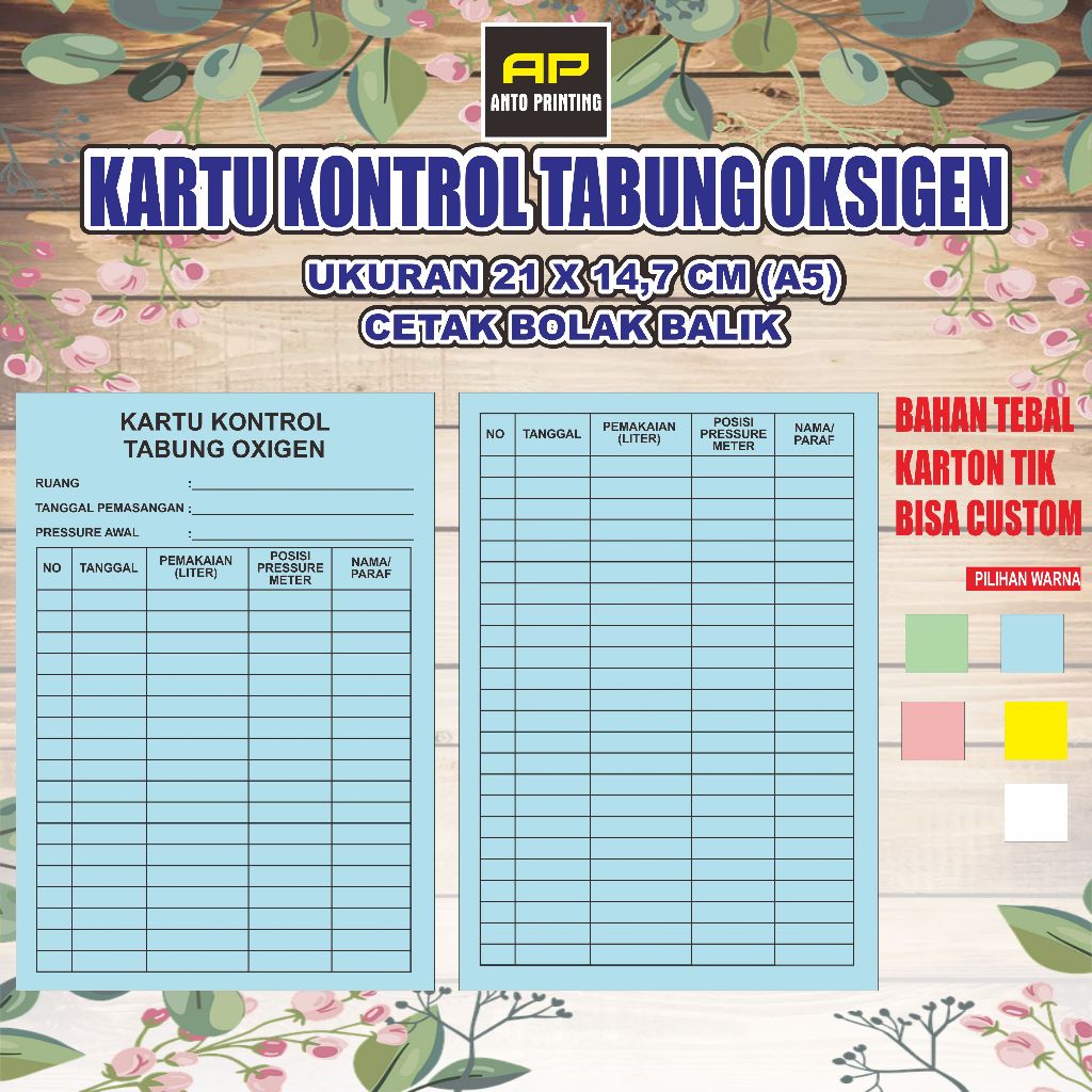 

KARTU TABUNG OKSIGEN BAHAN TEBAL KARTU TIK